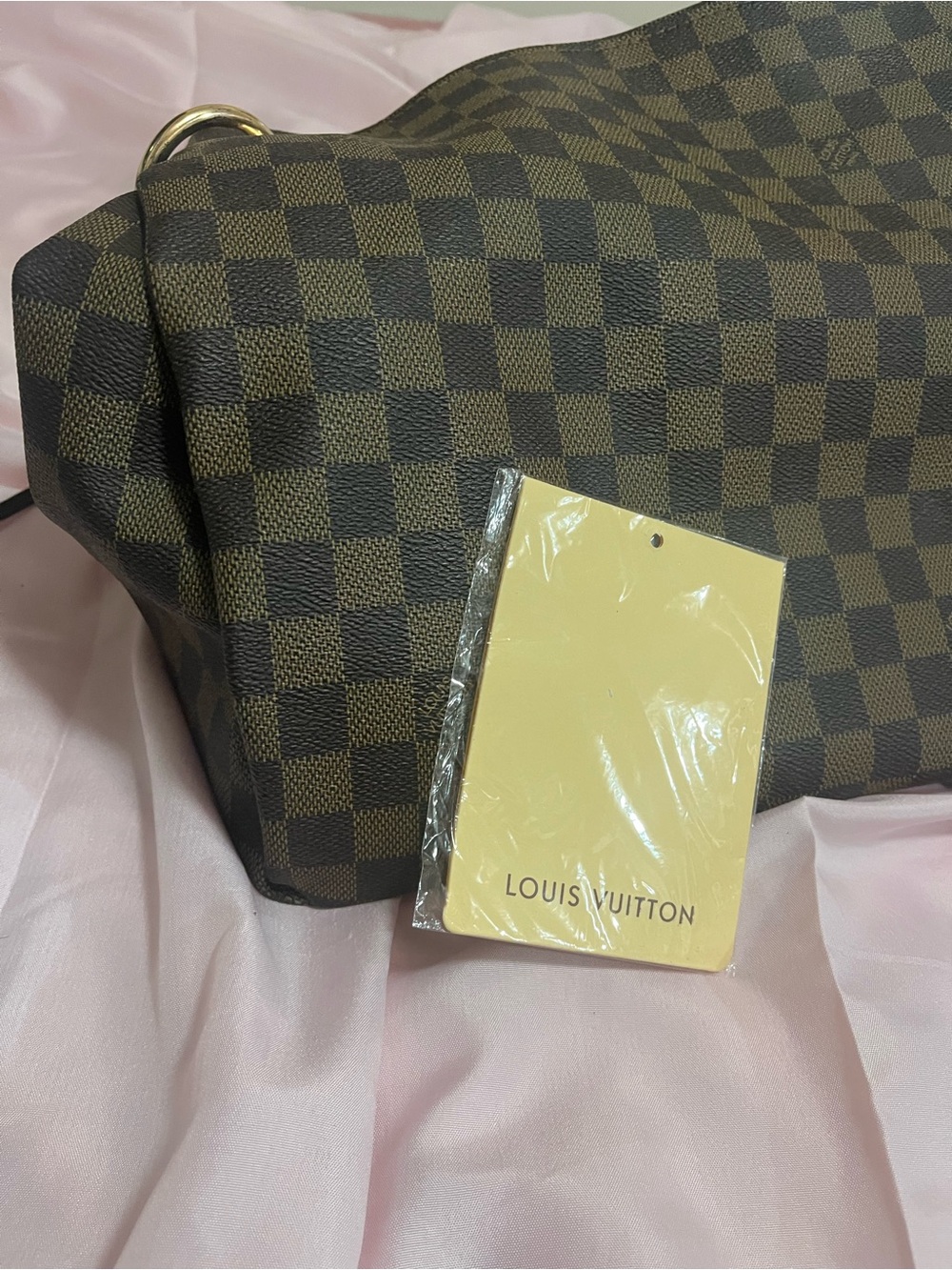 Louis Vuitton Damier Ebene Checker Shoulder Bag - Brown & Dark Brown
